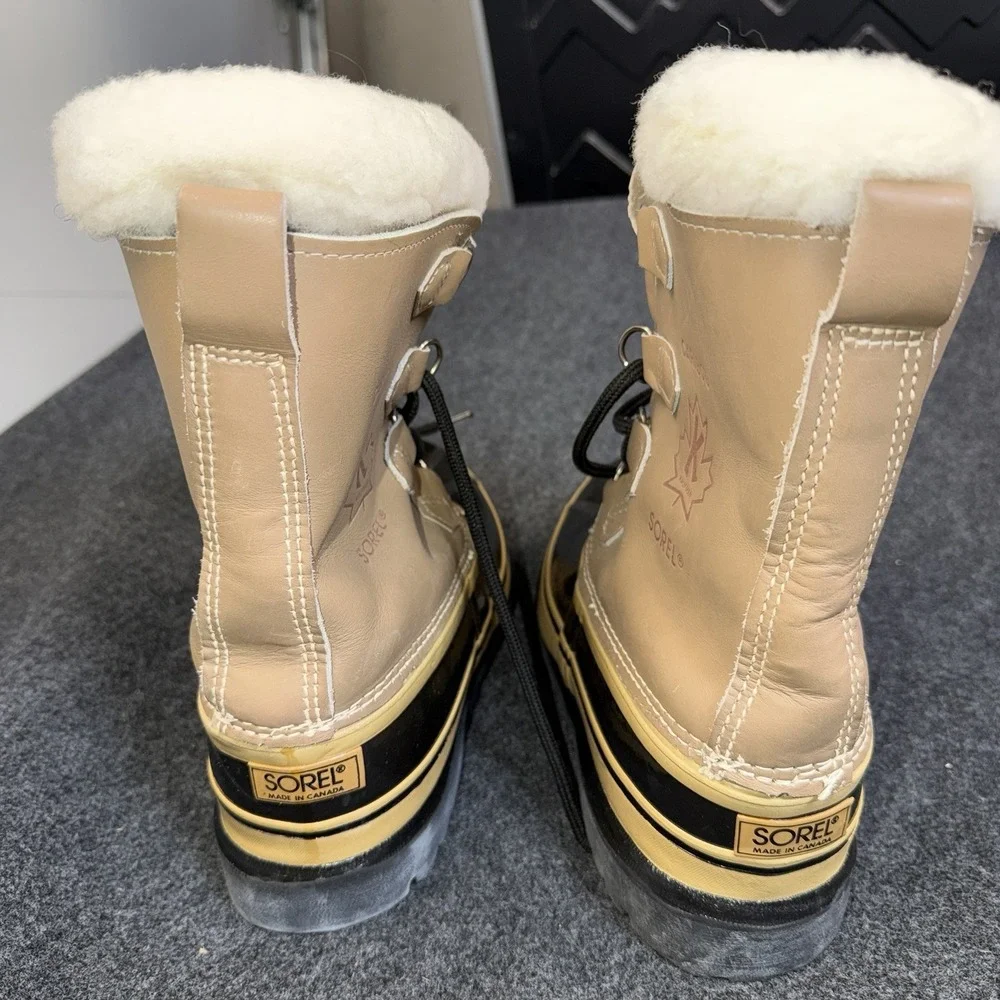 Vintage‎ Sorel Kaufman Caribou Snow Boots Women's Size 8 Made in Canada.